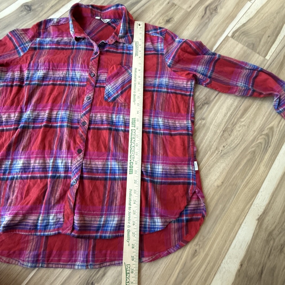 Orvis Classic Collection Red Purple Plaid Flannel Button Down Shirt Womens XXL - Picture 6 of 6